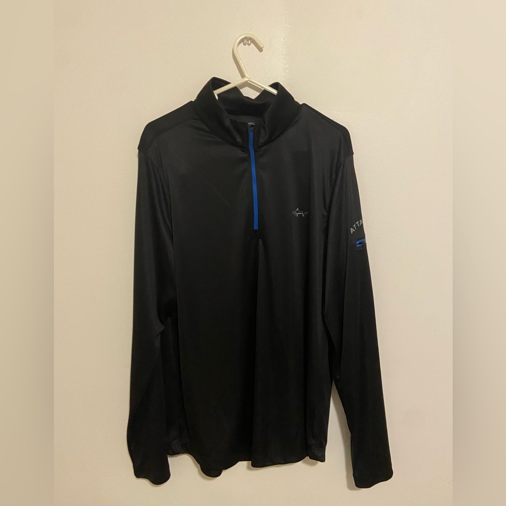 NWT Greg Norman Attack Life Quarter Zip Golf Jacket Black, Size Large